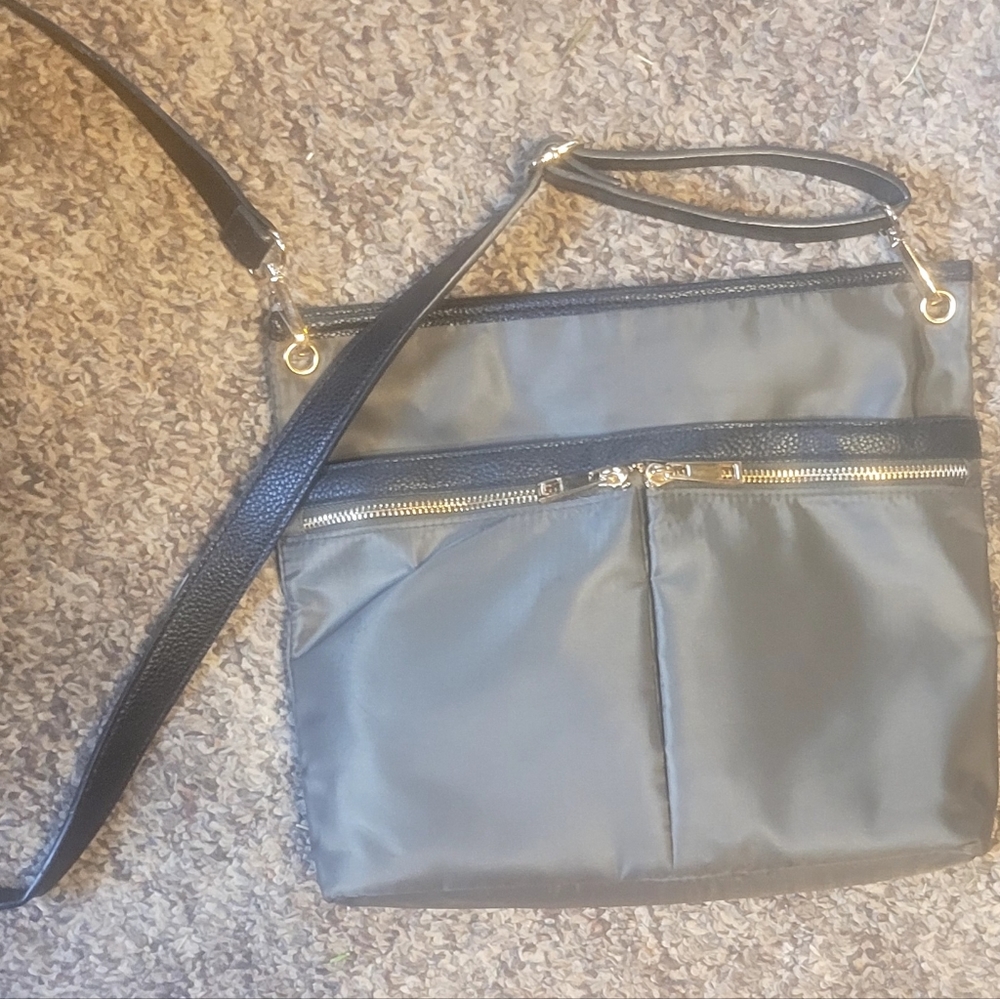 A New Day Army green crossbody with adjustable black strap